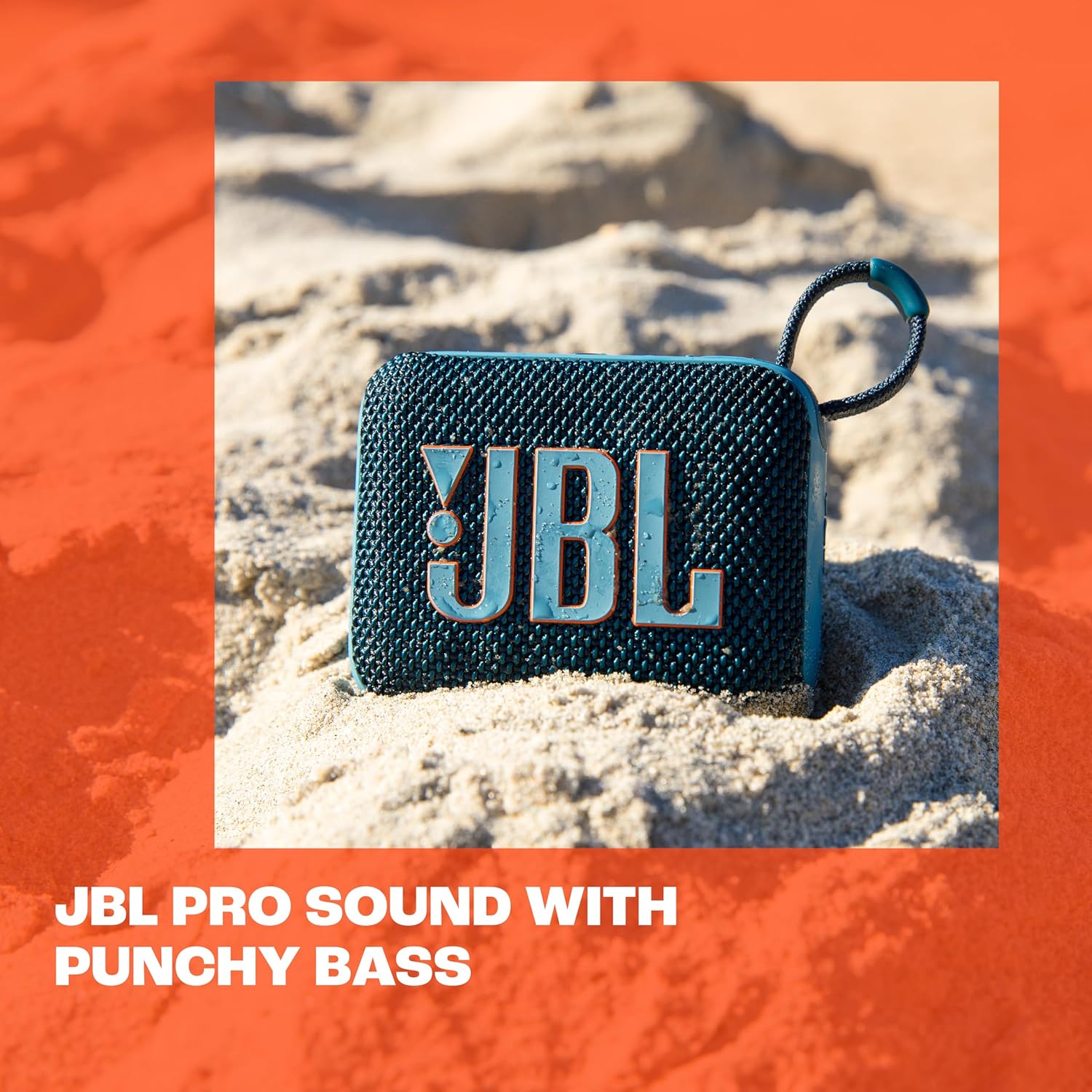 GO 4, Enceinte Bluetooth ultra-portable, son JBL Pro, basses percutantes, 7 heures d'autonomie, fonction Playtime Boost, résistante à l'eau et à la poussière IP67, rose Pink
