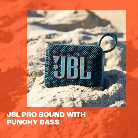 GO 4, Enceinte Bluetooth ultra-portable, son JBL Pro, basses percutantes, 7 heures d'autonomie, fonction Playtime Boost, résistante à l'eau et à la poussière IP67, rose Pink