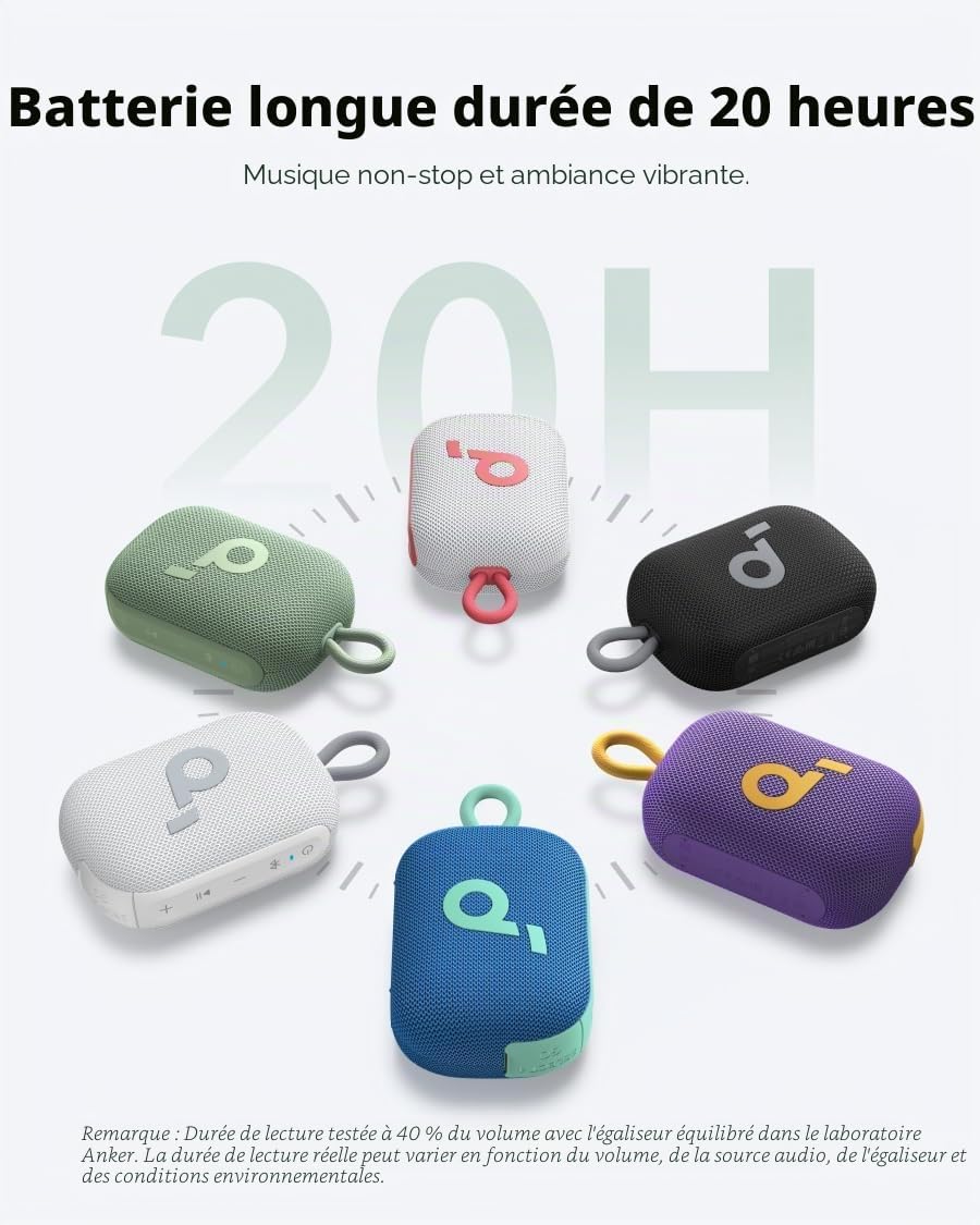 Select 4 Go Enceinte Bluetooth Ultra Portable, Enceinte de Douche, 20h, IP67, Flottante, Son Puissant de 5W, Mini Enceinte Bluetooth Portable, pour intérieur, extérieur, randonnée et vélo Vert