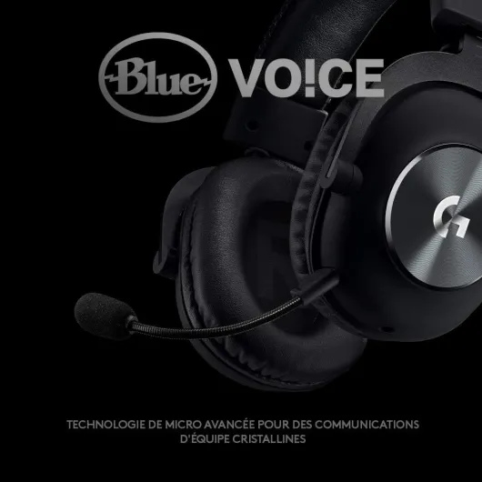 Pro X Casque filaire gamer Over-Ear avec Micro BLUE VO!CE, DTS Headphone:X 2.0, Transducteurs PRO-G 50mm, Son Surround 7.1 pour Gaming Esport, PC/PS/Xbox/Nintendo Switch - Noir