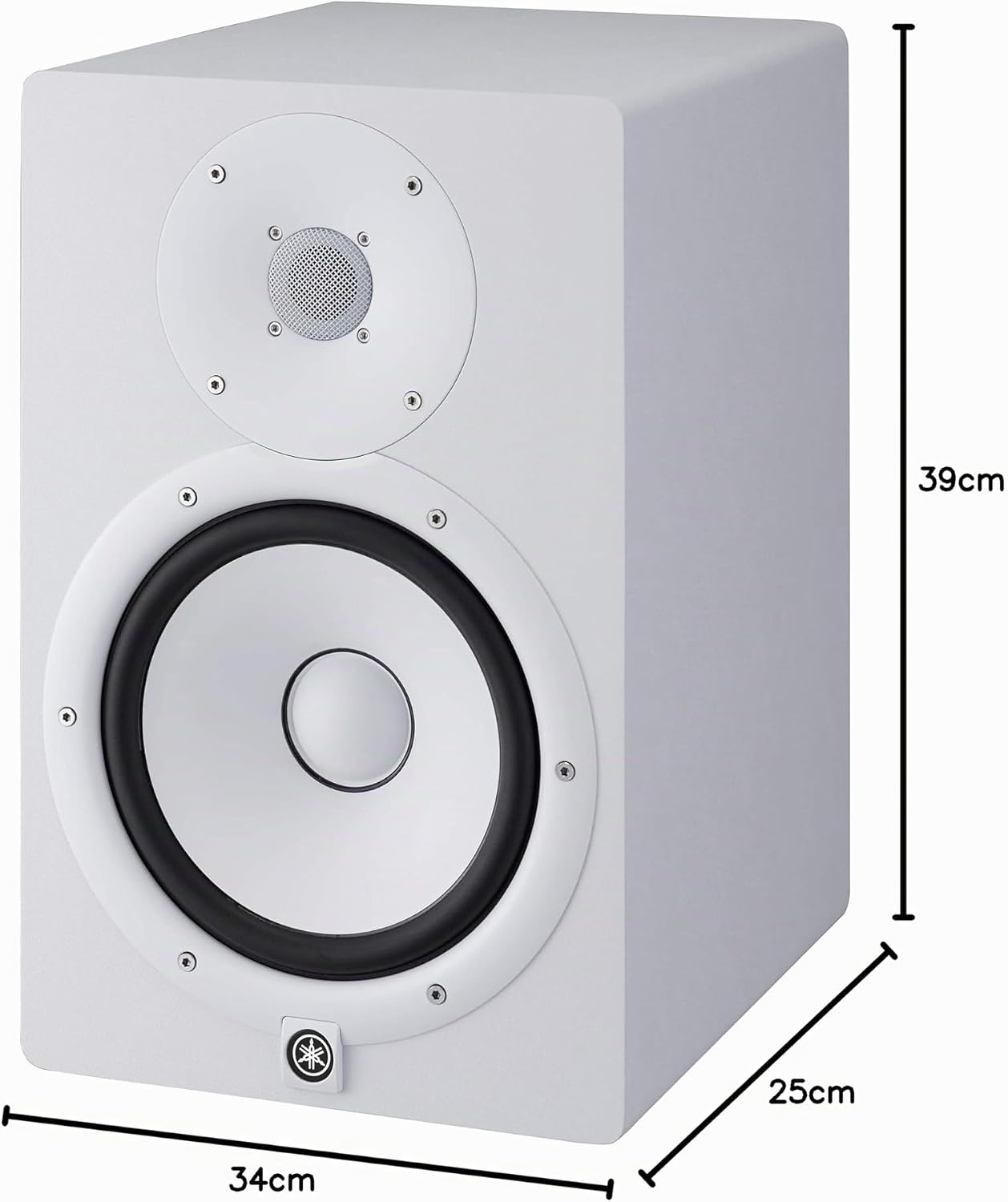 HS8 – Enceinte de monitoring studio amplifiée – Enceinte de mixage pour DJ, musiciens et producteurs – Blanche Blanc HS8 Unique