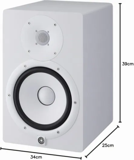 HS8 – Enceinte de monitoring studio amplifiée – Enceinte de mixage pour DJ, musiciens et producteurs – Blanche Blanc HS8 Unique