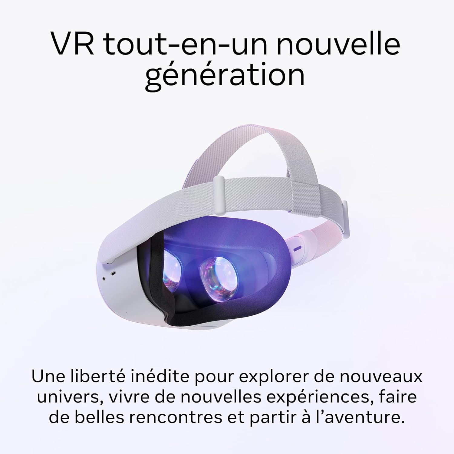 2 — Casque de Réalité Virtuelle Tout-en-un Dernière Génération 128 Go 128 GB Meta Quest 2