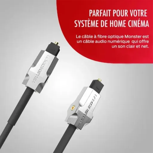 Test Monster Câble Audio Numérique Fibre Optique 3 m : un câble costaud qui fait le job pour le home cinéma
