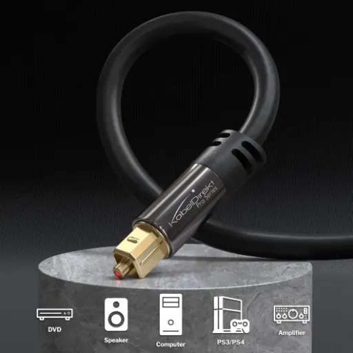 Test KabelDirekt câble audio optique 1m : le petit câble qui fait juste son boulot