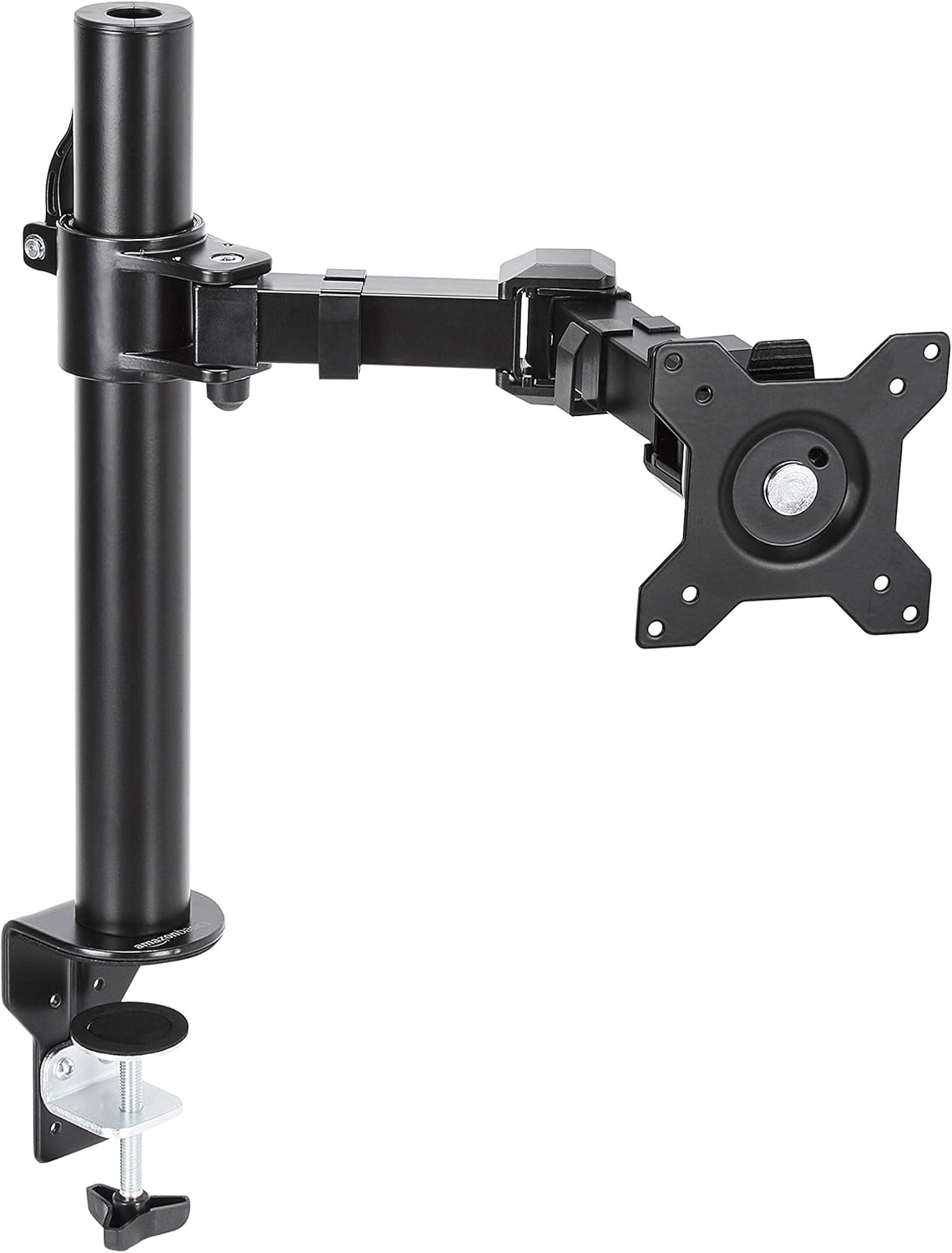 Bras de support Simple à fixation pour écran Hauteur réglable Acier, Noir Écran simple