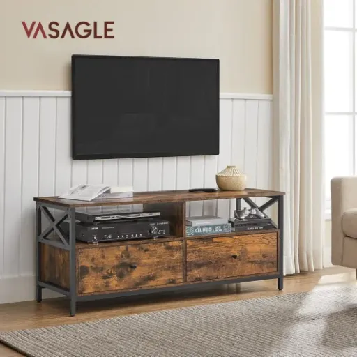 Test VASAGLE Meuble TV 120 cm : le meuble pas cher qui fait le job dans le salon
