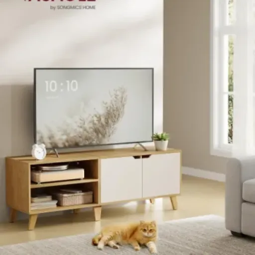 Test VASAGLE Meuble TV 140 cm : le banc télé simple, pas cher et plutôt bien fichu
