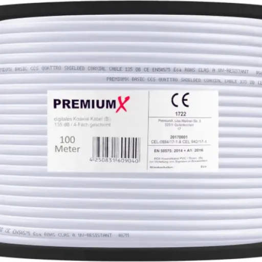 Test PremiumX 100m Câble coaxial 135 dB : le rouleau pas cher qui sécurise (enfin) la réception