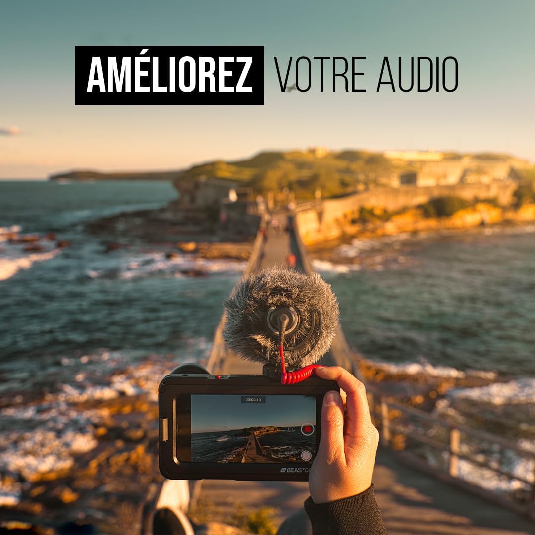 VideoMicro Micro directionnel compact sur caméra pour la réalisation de films, la création de contenu et l'enregistrement sur site