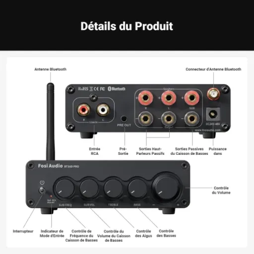 Test Fosi Audio BT30D Pro : le petit ampli 2.1 qui envoie bien pour le prix