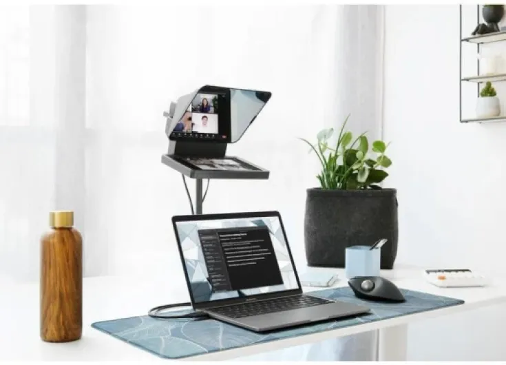 Prompter – Téléprompteur avec écran intégré - YouTube, Twitch, Zoom, MS Teams, compatible DSLR/webcam/smartphone, glisser-déposer, Mac/PC et Stream Deck