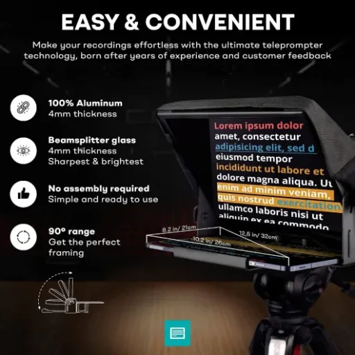 Test TELEPROMPTER PAD iLight Pro 12" : le prompteur sérieux pour filmer propre sans se prendre la tête