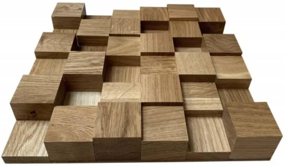 Diffuseur acoustique 2D 500-30 x 30 cm - Diffuseur acoustique - Panneau mural en bois - Panneau acoustique (chêne)