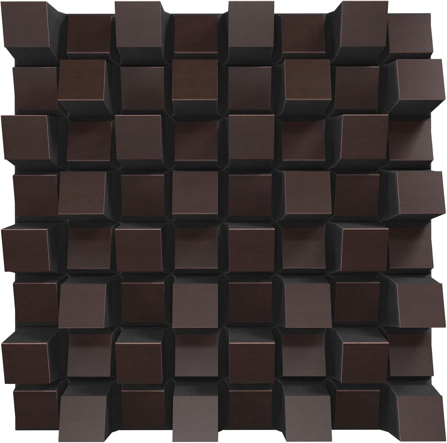 Lot de 2 diffuseurs acoustiques - Diffusion 2D - Réflexion - Diffusion - Absorption - Insonorisation - Panneau d'art mural - Plaques de couleur : Wengé, SIRIUS (150 mm)) Wengé SIRIUS (150mm)