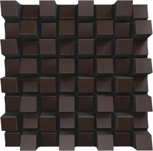 Lot de 2 diffuseurs acoustiques - Diffusion 2D - Réflexion - Diffusion - Absorption - Insonorisation - Panneau d'art mural - Plaques de couleur : Wengé, SIRIUS (150 mm)) Wengé SIRIUS (150mm)