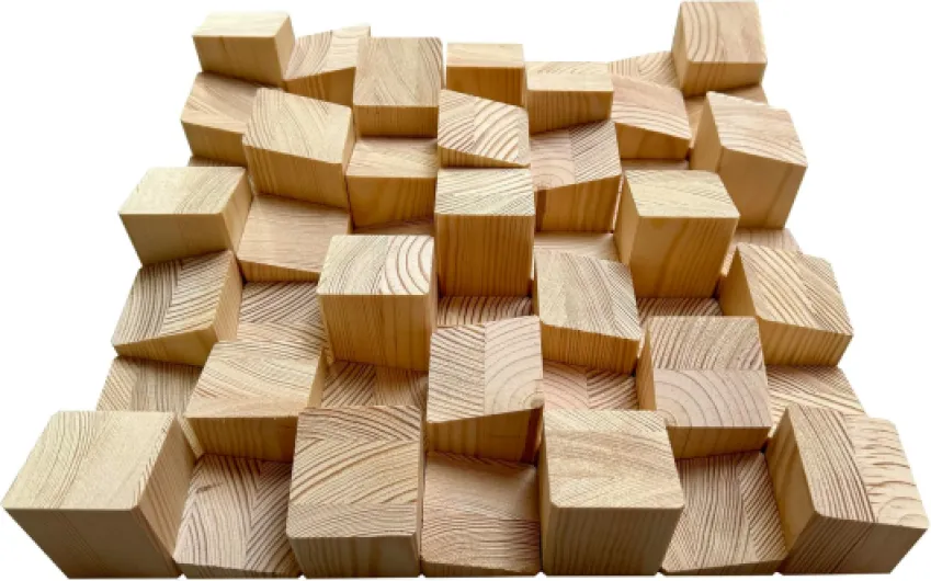 Skyline PRO Diffuseur acoustique 2D - Diffuseur acoustique - Panneau mural en bois - Panneau acoustique